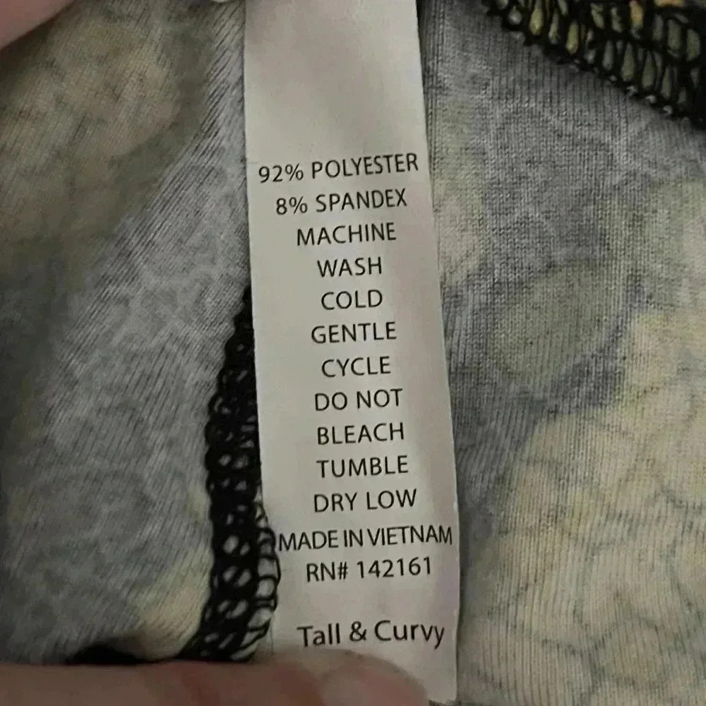 Lularoe TC Yellow Flowered Legging - Picture 2 of 3